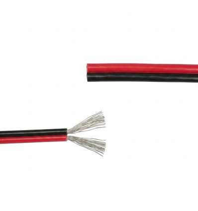 10m Kabel rood/zwart - 2x0,35mm², 12-24V, voor LED-strip