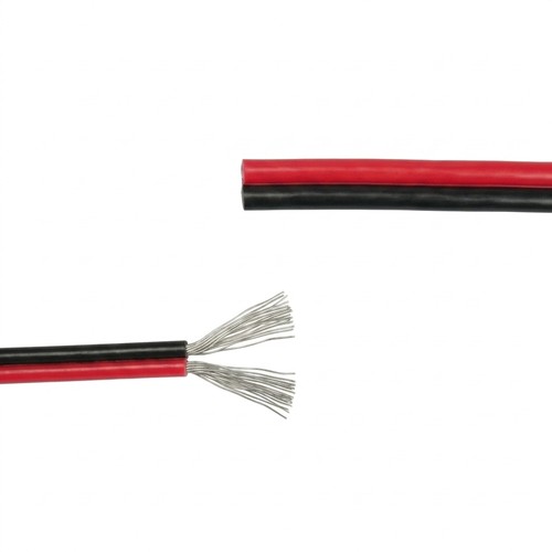 20m Kabel rood/zwart - 2x0,35mm², 12-24V, voor LED-strip