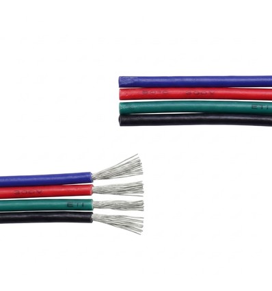10m RGB Kabel - 4x0,35mm², 12-24V, voor LED-strip