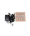 10 stuks grondspots met timer/sensor - 0,5W, rond, RVS, incl. voeding