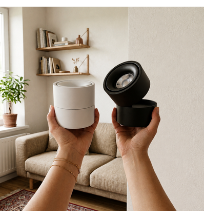 Vero 10W LED opbouwspot in wit - RA98, dimbaar, roteerbaar