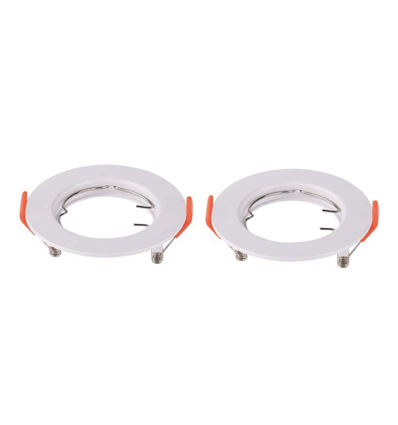 2-pack MR16/GU10 Downlight kit - Zonder lichtbron, Glanzend wit, Gat: Ø6,3 cm, Afm: Ø8 cm