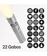 25W LED foto-effectlamp - Handheld, RGB, 22 Gobo-motieven