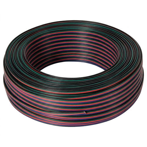 100m 1,2mm² RGB kabel - 4-aderig (16AWG), 12-24V voor LED strip