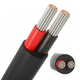 10m Kabel rood/zwart, zwart rond - 2x0,35mm², 12V-24V, voor LED-strip