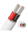 5m Kabel rood/zwart, wit rond - 2x0,35mm², 12V-24V, voor LED-strip