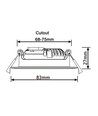 7W Ø8,3cm DimToWarm+CCT inbouwspot dimbaar RA96 - Gat: Ø6,8 cm, Afm: Ø8,3 cm, Goud