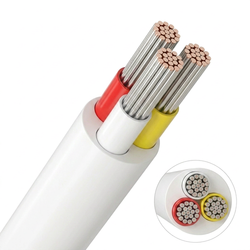 20m CCT kabel, wit rond - 3x0,35mm², 12V-24V voor LED strip