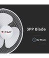 V-Tac 40W tafelventilator - Ø30cm, 3 snelheden, 3 bladen
