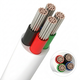 20m RGB kabel, wit rond - 4x0,35mm², 12V-24V voor LED strip