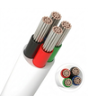 100m RGB kabel, wit rond - 4x0,35mm², 12V-24V voor LED strip
