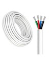 100m RGB kabel, wit rond - 4x0,35mm², 12V-24V voor LED strip