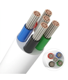 20m RGBW kabel, wit rond - 5x0,35mm², 12V-24V voor LED strip