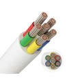 20m RGB+CCT kabel, wit rond - 6x0,35mm², 12V-24V voor LED strip