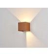 6W CUBIC PRO wandlamp - IP65, Corten, doorlusbaar, verstelbaar, vierkant, up/down, binnen / buiten, incl. lichtbron