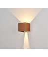 6W Dimbare CUBIC PRO wandlamp - IP65, Corten, doorlusbaar, verstelbaar, vierkant, up/down, binnen/buiten, incl. lichtbron