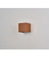 6W Dimbare CUBIC PRO wandlamp - IP65, Corten, doorlusbaar, verstelbaar, vierkant, up/down, binnen/buiten, incl. lichtbron