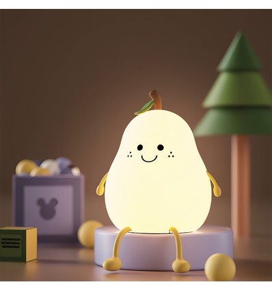 MOCHI Peer Nachtlampje voor Kinderen - Siliconen, kleurwissel + warm wit