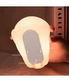 MOCHI Axolotl nachtlamp - Siliconen, kleurwissel + warm wit, touch dimbaar, IP20 binnen