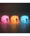 MOCHI Axolotl nachtlamp - Siliconen, kleurwissel + warm wit, touch dimbaar, IP20 binnen