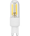G9 3W dimbare LED lamp - 6,6cm, 270lm, filament, helder glas, 2700K