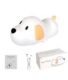 MOCHI puppy nachtlampje - Siliconen, 2-in-1, warm wit/neutraal wit, touch dimbaar