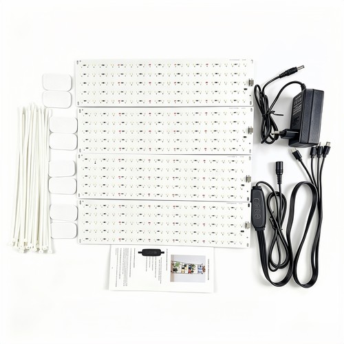 4 st. groeilampen 35W - Incl. timer, volspectrum, zonder ventilator, dimbaar, IP20
