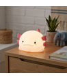 MOCHI Axolotl nachtlamp - Siliconen, kleurwissel + warm wit, touch dimbaar, IP20 binnen