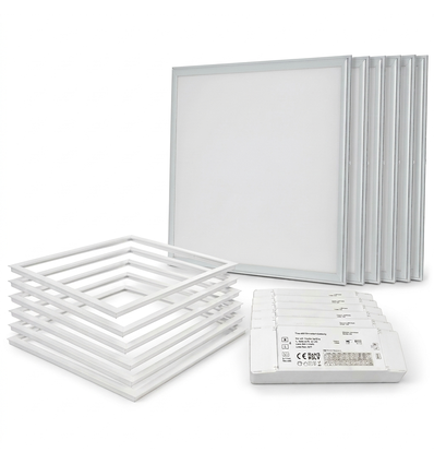 6 st. Troldtekt paneel + frame - 60x60, dimbare driver