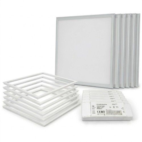 6 st. Troldtekt paneel + frame - 60x60, dimbare driver