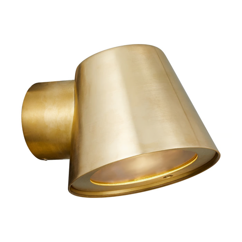 NORIK GU10 wandlamp - IP54, messing, buiten, zonder lichtbron