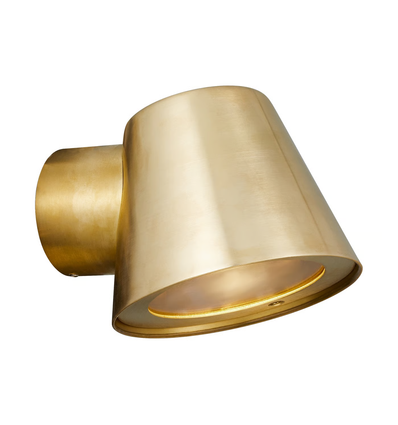 NORIK GU10 wandlamp - IP54, messing, buiten, zonder lichtbron