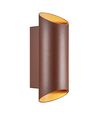 Designer GU10 up/down wandlamp - Roestkleur, IP54 buiten, zonder lichtbron