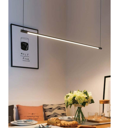 86cm dimbare eettafellamp - Zwart, 11W LED, incl. draadophanging