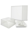 6 st. Troldtekt paneel + frame met veer - UGR19, 60x60, dimbare driver