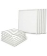 6x 60x60 Troldtekt paneel + frame met veren - Hoogte: 9mm, Complete set, 36W
