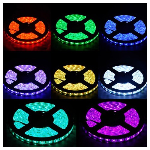 V-Tac 7W/m RGB spatwaterdichte LED-strip - 5m, 60 LED per meter