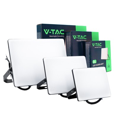 Set van 3 CCT breedstralers - 30,50,100W, 3 lichtkleuren, mat glas, werklamp, buiten