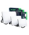 Set van 3 CCT breedstralers - 30,50,100W, 3 lichtkleuren, mat glas, werklamp, buiten