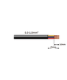 Zwarte lasdoos voor doorlussen, 3-aderig - IP68 waterdicht, voor kabelverbindingen, Ø4-8mm kabel