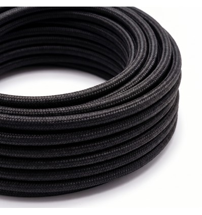 5m textielsnoer 2x0,75 mm² - 230V, zwart