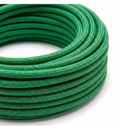 5m textielsnoer 2x0,75 mm² - 230V, donkergroen