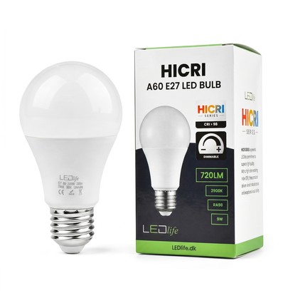 E27 9W dimbaar HiCri lamp - RA98