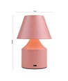 Oplaadbare LED tafellamp - Roze, touch dimbaar, 3-in-1, IP20 binnen
