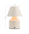 Oplaadbare LED-tafellamp - Crème, touch dimbaar, 3-in-1, IP20 binnen