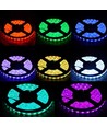 5m 4,8W/m RGB spatwaterdichte LED-strip - 12V DC, IP65, 30 LED's per meter