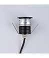 Sauna downlight zwart - 24V DC, RA93, 1,1W, 3m kabel, Gat: Ø3 cm, Afm: Ø3,5 cm