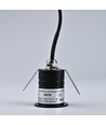Sauna downlight zwart - 24V DC, RA93, 1,1W, 3m kabel, Gat: Ø3 cm, Afm: Ø3,5 cm