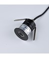 Sauna downlight zwart - 24V DC, RA93, 1,1W, 3m kabel, Gat: Ø3 cm, Afm: Ø3,5 cm