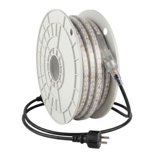 25m LEDlife werklamp LED strip op haspel - 230V, IP68, 168 LED/m, 9W/m, 1200 lm/m